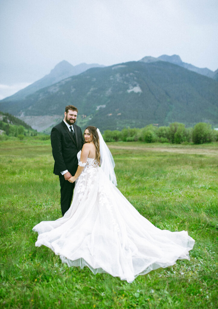 bride and groom portrait