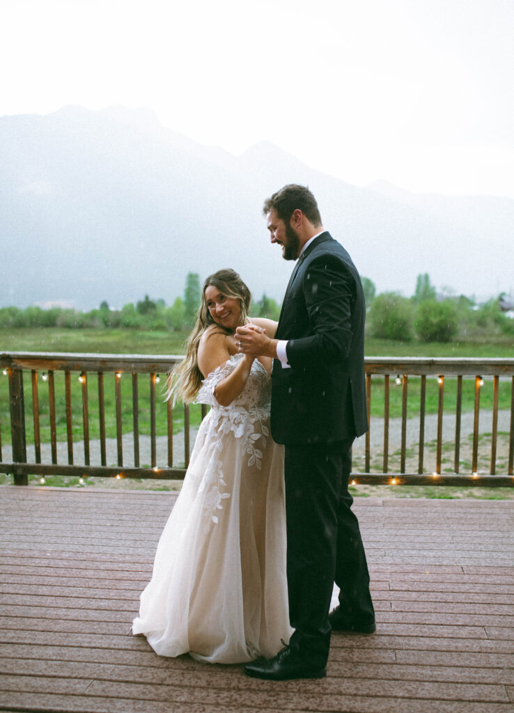 first dance in the rain