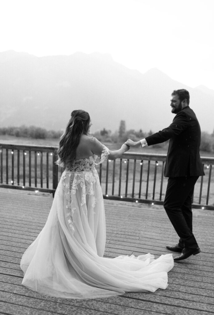 first dance in b&w